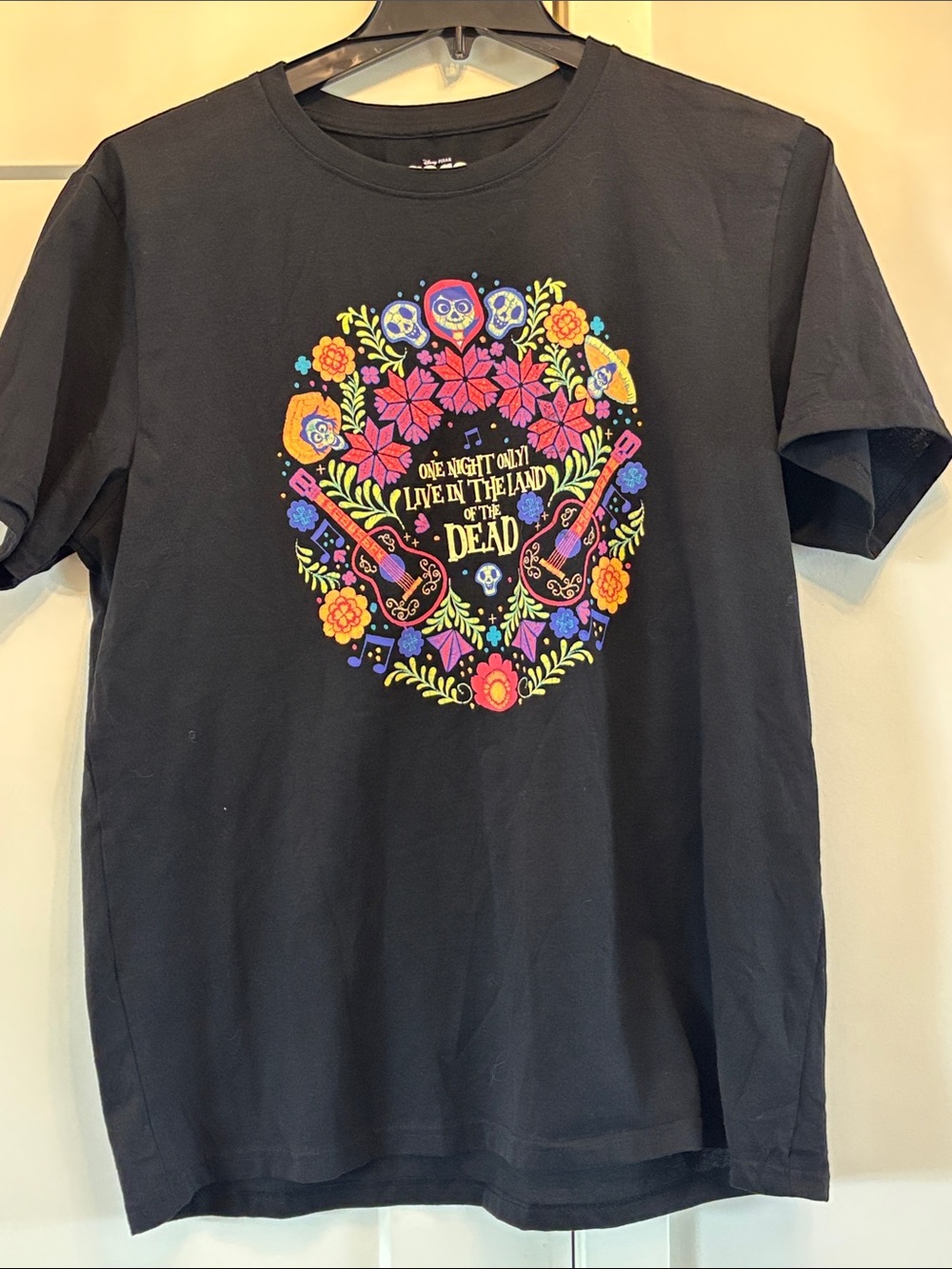 Kids Black Short-Sleeve Tee with Colorful Day of the Dead Graphic
